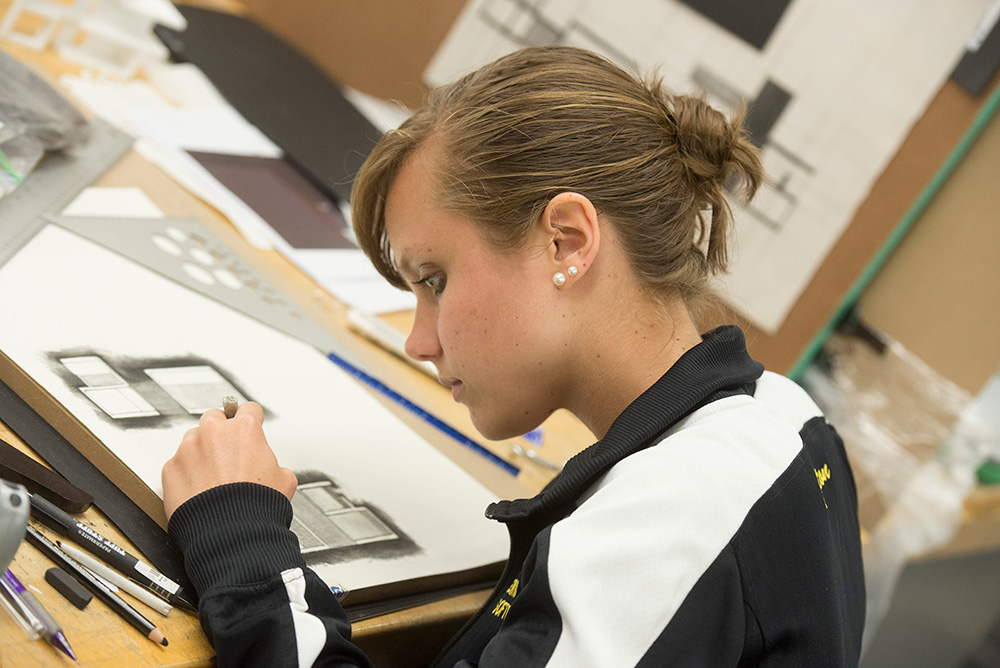 Alicia Eggleston, a junior in the Architecture program at Wentworth