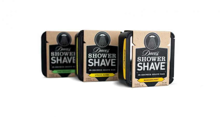 Brand identity, packaging, and industrial design  for new men’s grooming brand Dave’s Shower Shave.