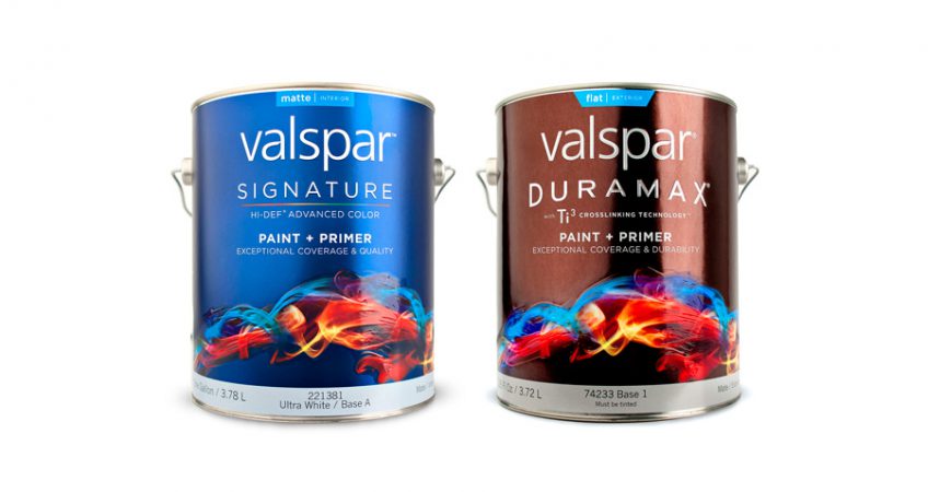 Redesign for Valspar packaging at Lowe’s.
