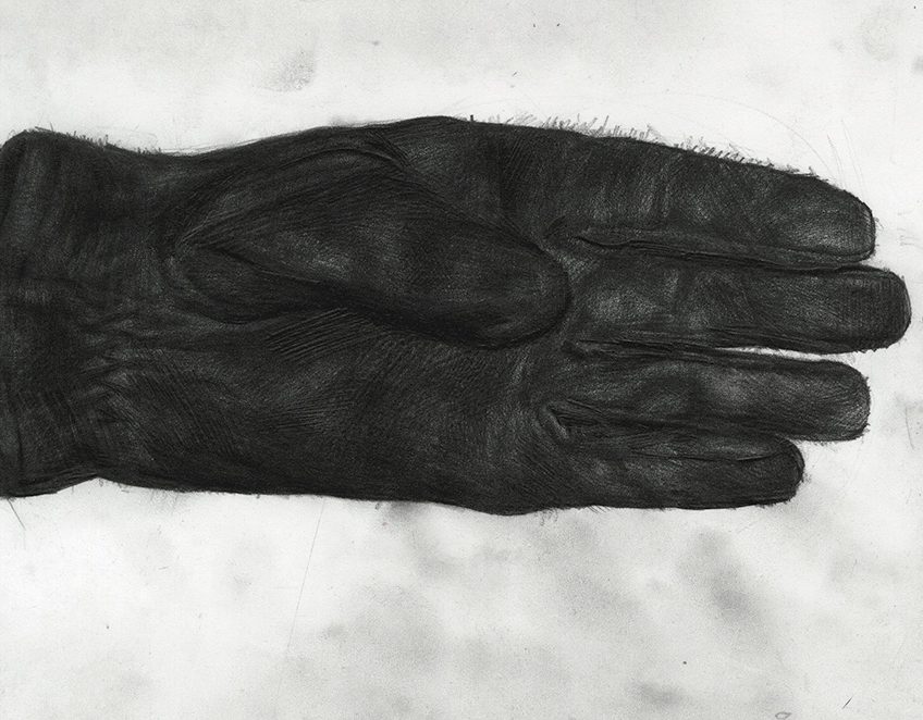 Glove, Graphite on Paper, 9”x9.5”