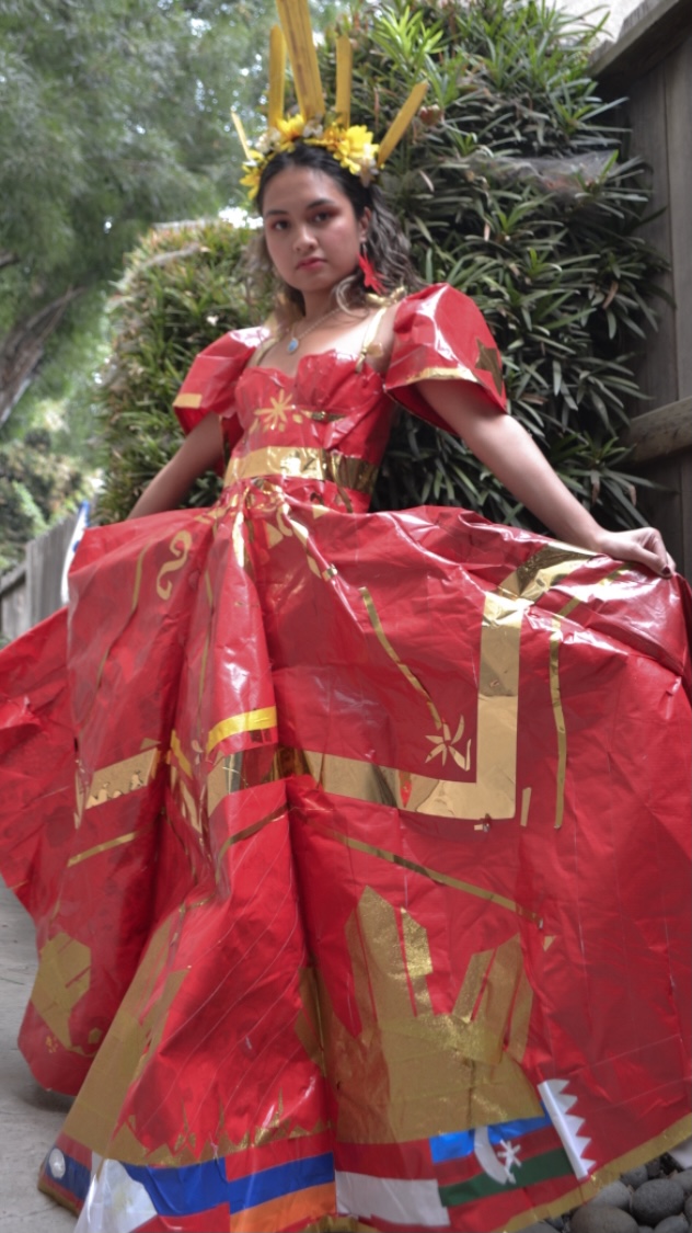 Duct Tape Filipiniana Dress