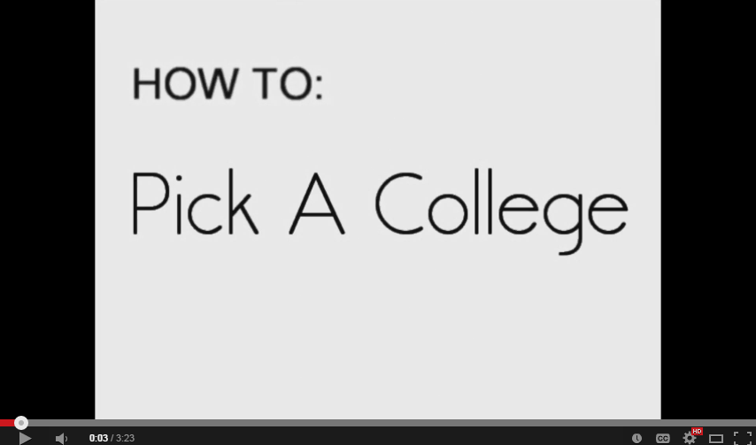 How to Pick a College (Video)